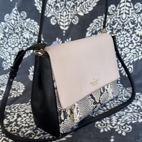 Kate Spade Medium Flap Shoulder Bag Natural Multi Mixed Material - Picture 3 of 16